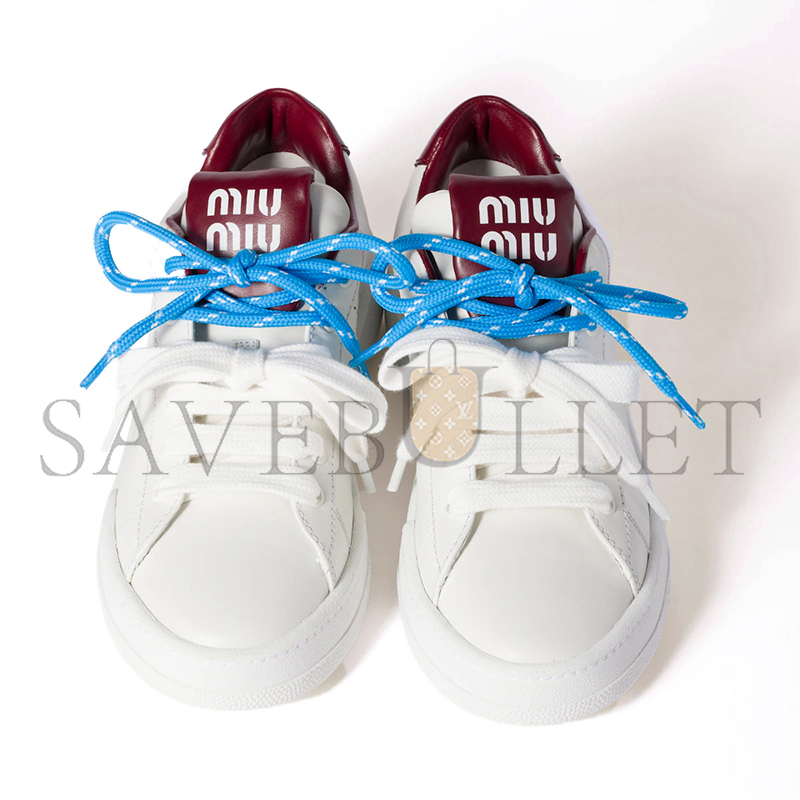 MIUMIU LEATHER SNEAKERS 5E387E